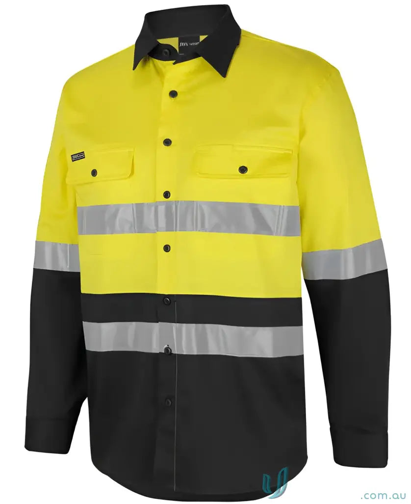 High visibility long-sleeved work shirt from JB’S HI VIS with comfortable fit for workwear