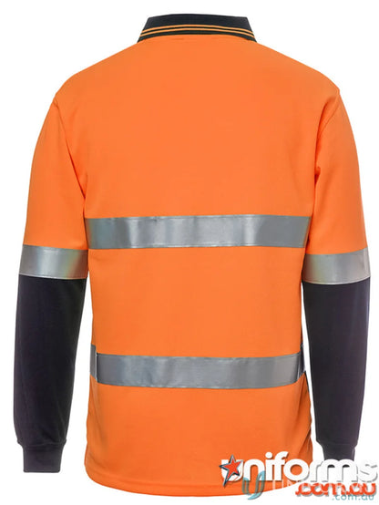 Orange and navy safety shirt in durable fabric, perfect for workwear and uniforms