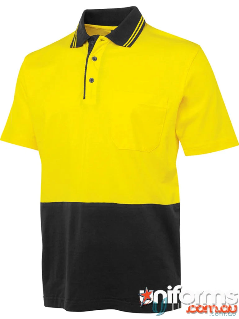 Two-tone short-sleeved polo shirt from JB’S Hi Vis workwear and uniforms collection