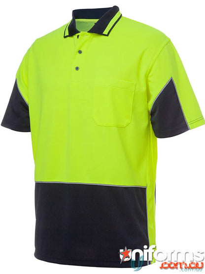 Two-tone high-visibility polo shirt made with durable fabric for NZS uniforms