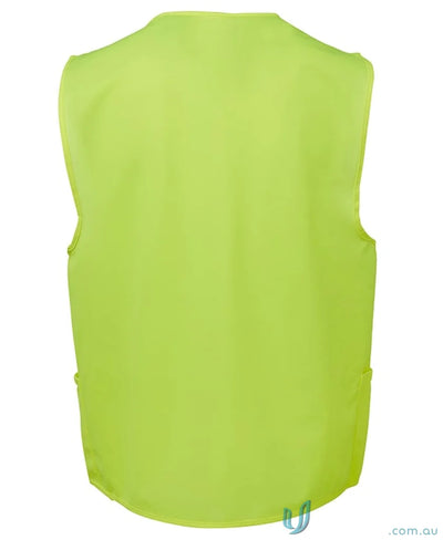 Neon yellow safety vest from JBs Hi Vis Zip Safety Vest, perfect for extra large workwear