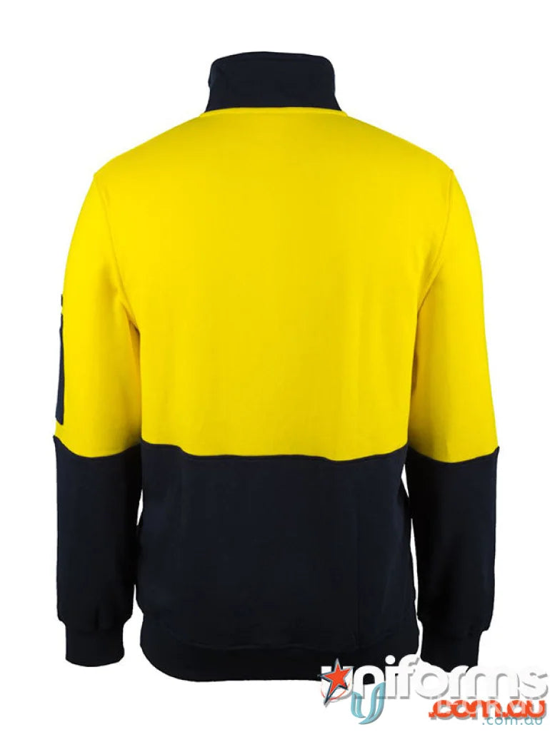 Yellow and navy work jacket from JB’S HiVis 310 with pocket, perfect for workwear and uniforms