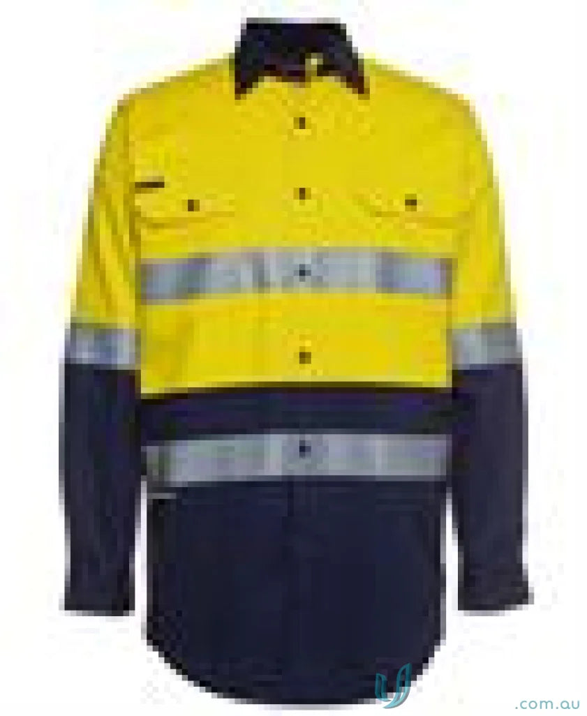 High-vis NZS workwear shirt from JBs HiVis D+N uniforms for safety