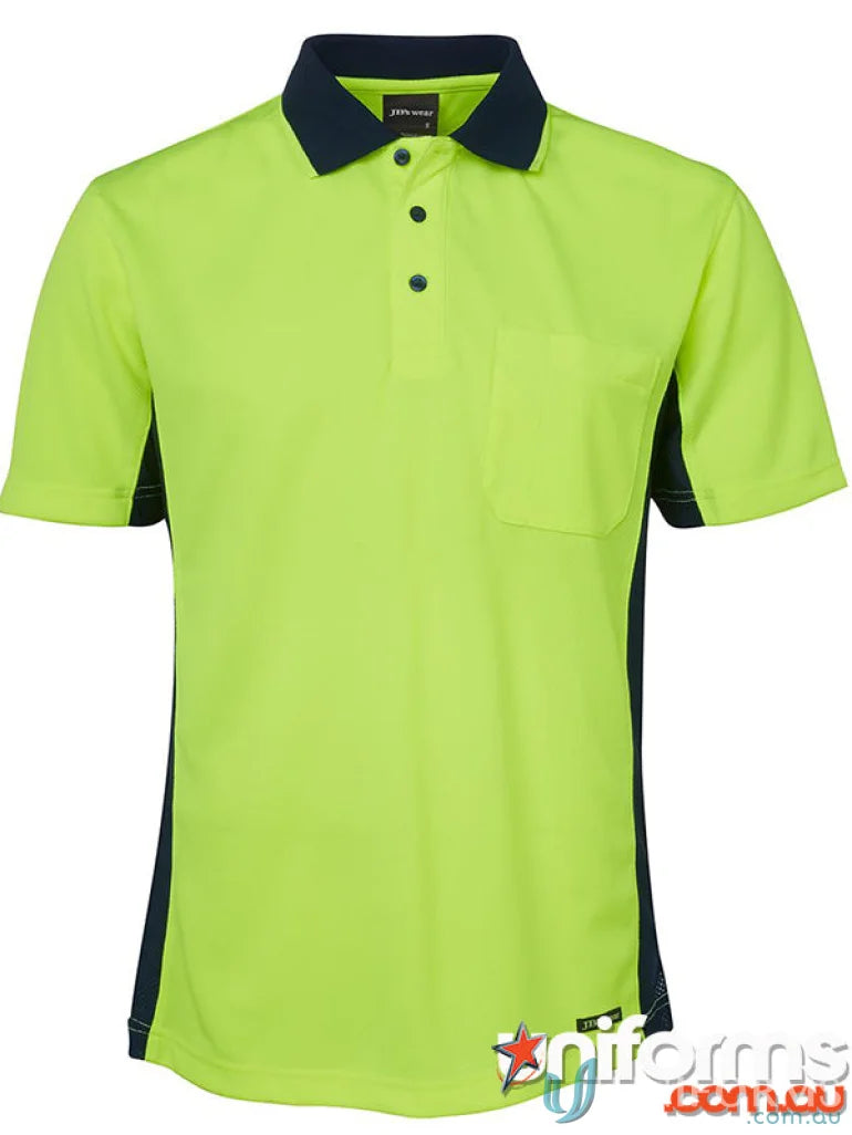 High visibility polo shirt made of durable fabric for workwear and uniforms - JB’S HiVis Sport Polo
