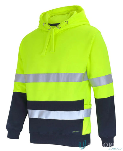 JBS HV D+N 330g pull over hoodie with high visibility reflective stripes for work uniforms