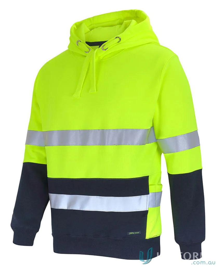JBS HV D+N 330g pull over hoodie with high visibility reflective stripes for work uniforms
