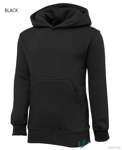 Black hooded sweatshirt from JBs Kids Fleecy Hoodie with fully lined hood for kids
