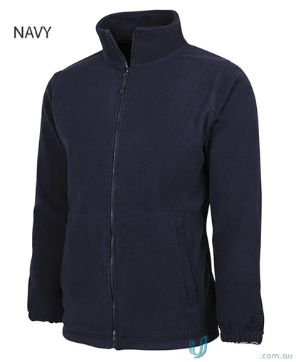 Navy fleece jacket from JBs Kids Full Zip Polar featuring low-pill polar fleece