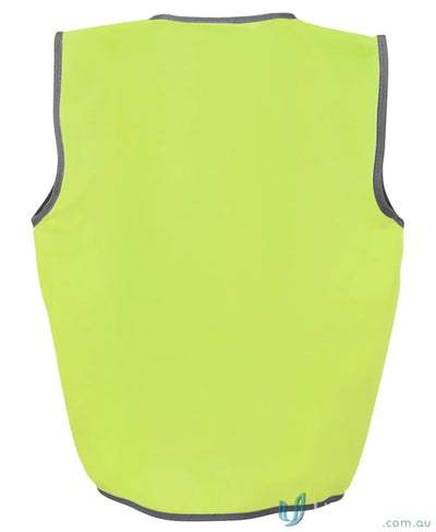 Fluorescent yellow safety vest for kids, meets Australian standards, ideal workwear or uniforms