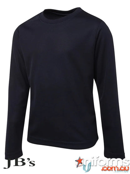 Navy long-sleeved poly essential tee from JBs Kids LS Poly Essential Tee, stay cool