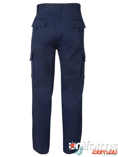 Dark blue JB’S Kids Mercerised Work Cargo Pant with tape closure for uniforms and workwear