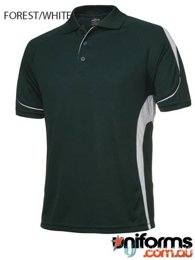 Forest green and white JBs Kids Podium Bell Polo shirt for kids podium style