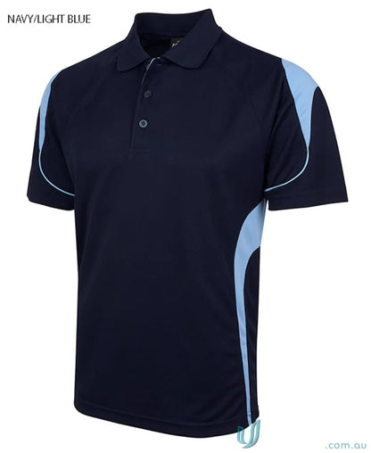 Kids podium bell polo shirt in navy and light blue for stylish JB’s Kids Podium look