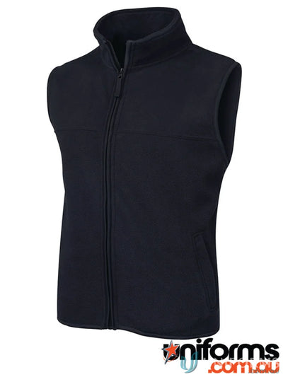 Kids polar vest Navy blue fleece made with 290gsm low-pill polar fleece for warmth