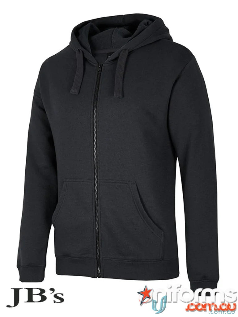 Kids zip hoodie JB’s Kids Zip in plain black with front pouch pocket for comfy style