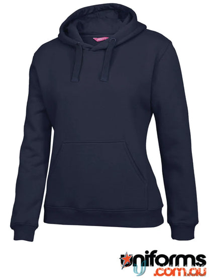 Navy blue JBs Ladies Fleecy Hoodie with interchangeable drawcord colours for women