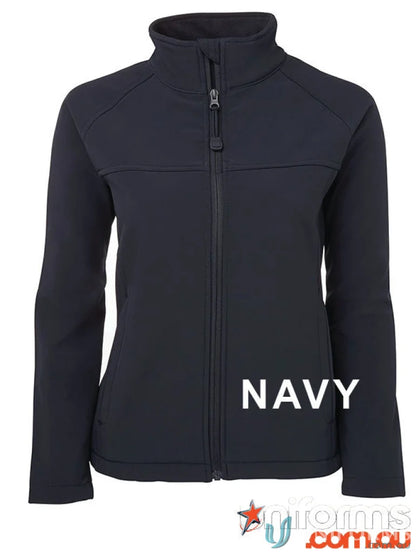 Ladies layer softshell jacket JB’s Ladies Layer with high collar in navy blue