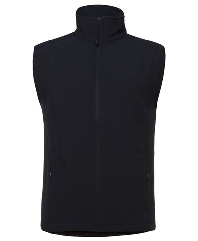 JBs layer softshell vest black fleece high collar front zipper pullers