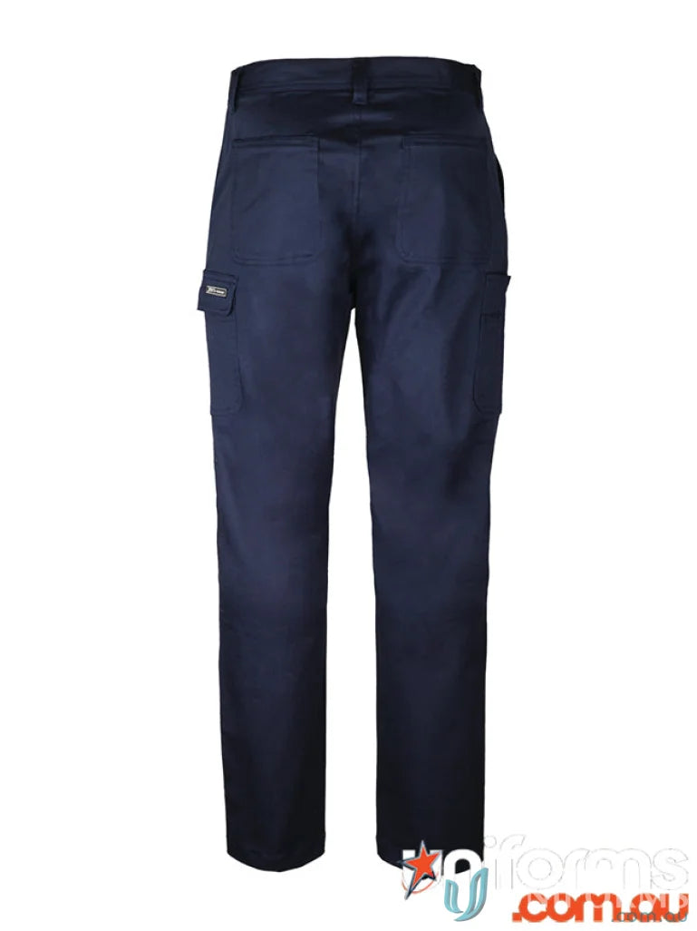 Navy blue JB’S Multi Pocket Stretch Twill Pant with cargo pockets for work uniforms
