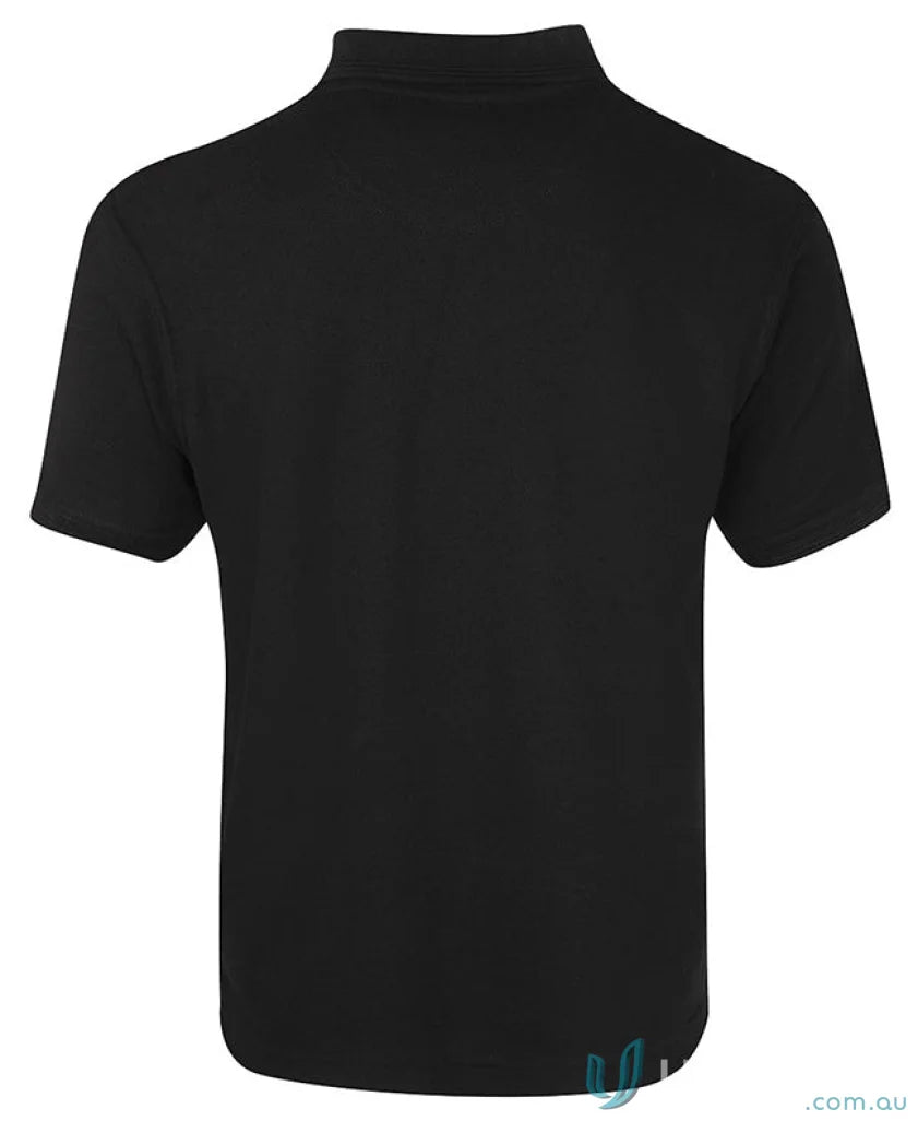 Black short-sleeved pique polo shirt from JB’s Pique Polo with UPF protection