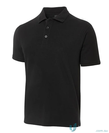 Black JB’s Pique Polo with UPF protection and classic short-sleeve design