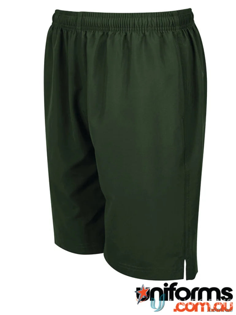 Dark green JB’S Podium Adults sport short 7nss with classic fit for active wear