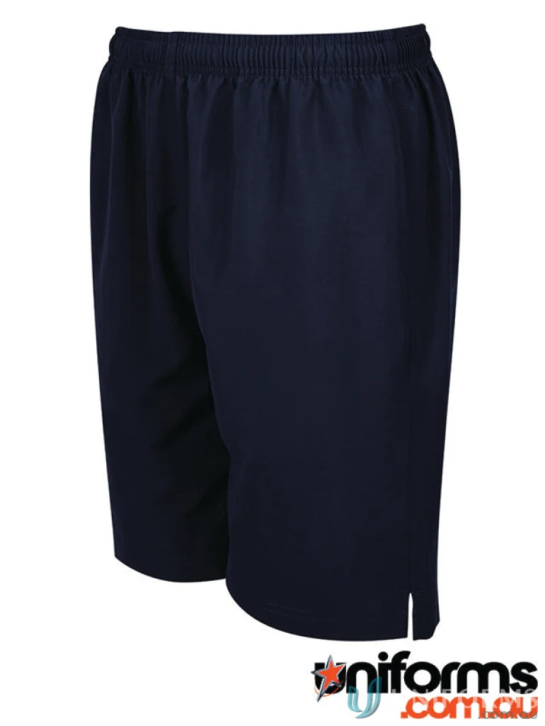 Navy blue JB’S Podium Adults sport short 7NSS with a classic fit for active wear