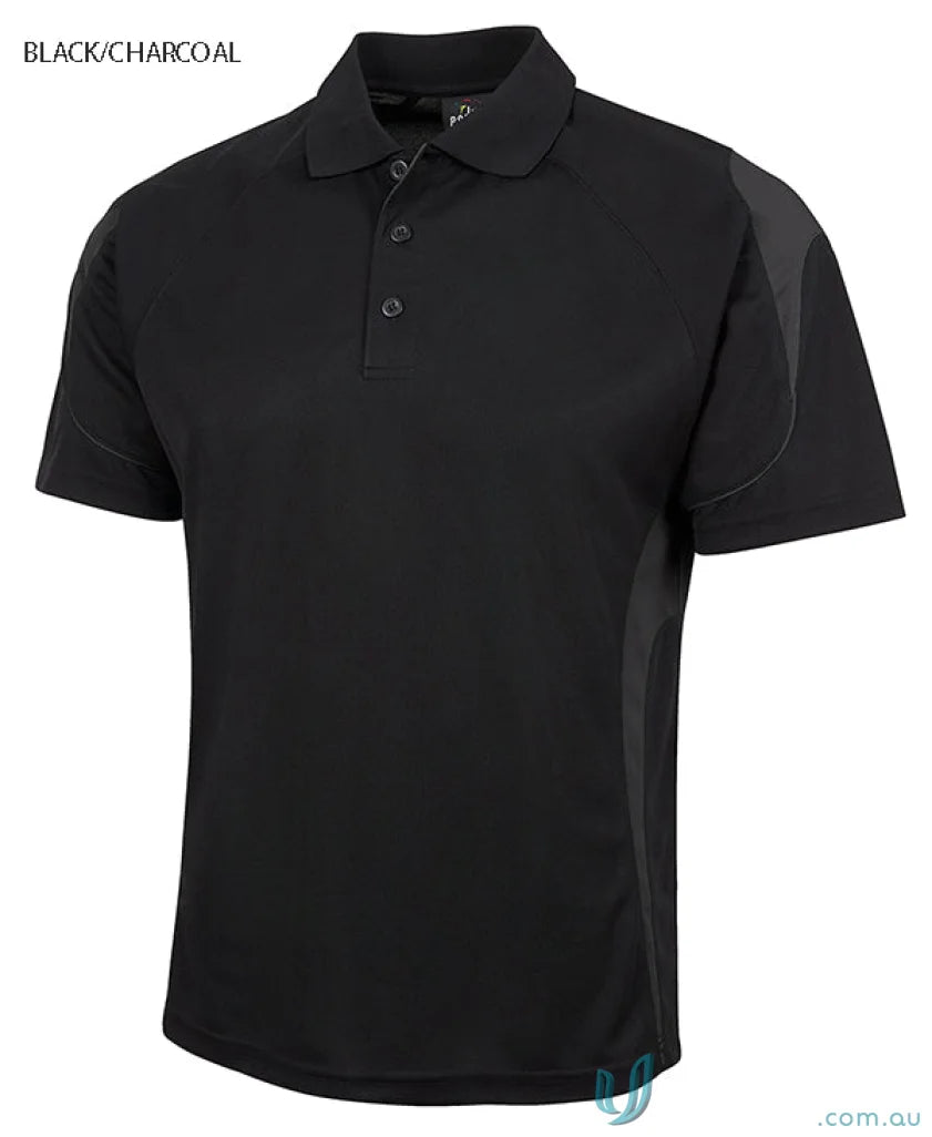 Black short-sleeved polo shirt from JB’s Podium for a stay cool urban fit look