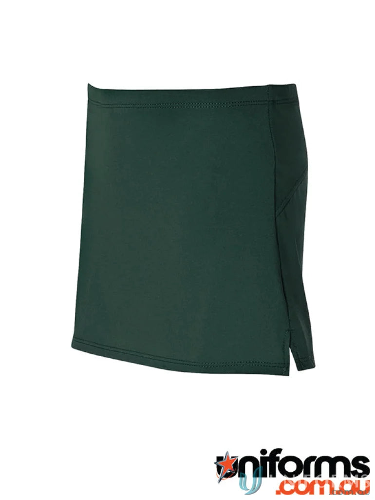 Dark green JB’s Podium jersey knit fabric skort with side slit, perfect for podium girls