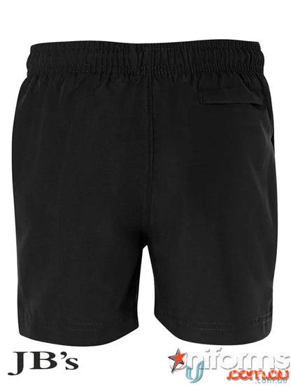 Kids sport shorts JB’s Podium black elastic waist polyester mesh for kids
