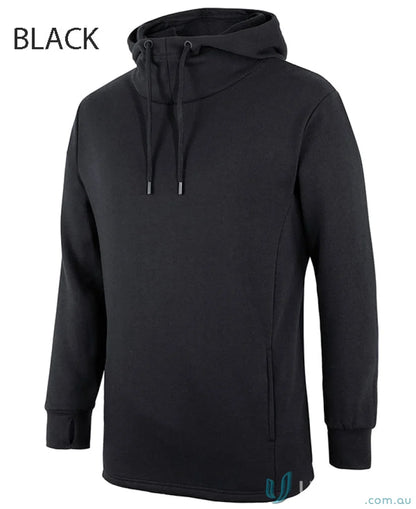 Black hooded sweatshirt from JB’s Podium Sports Hoodie with 280gsm fleece for comfort