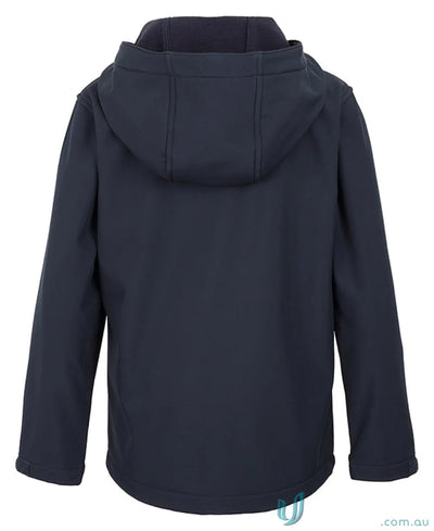 Dark blue JB’s Podium Three Layer Hooded Softshell Jacket with long sleeves