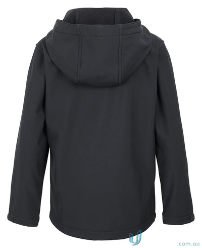 Dark gray JB’s Podium Three Layer Hooded Softshell Jacket with long sleeves