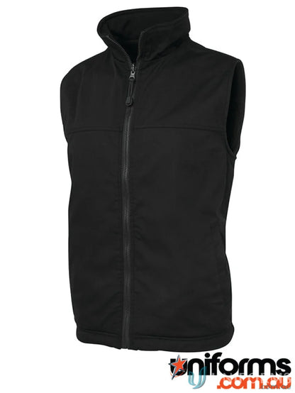 Black fleece vest with reversible style and polar fleece lining in JB’s Reversible Vest