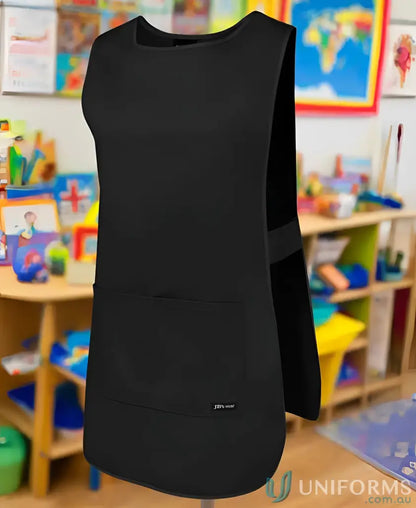 Black JB’s Smock Apron with front pocket, made from cotton drill blend