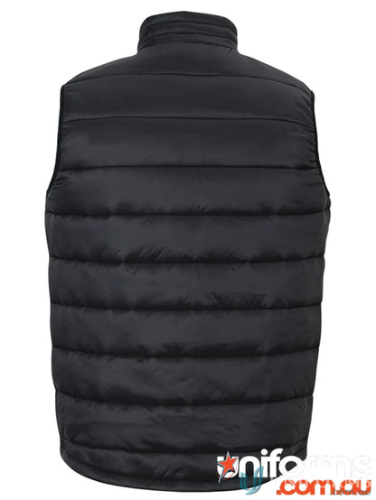 Black JB’S Urban Puffer Vest made from durable nylon for a stylish urban look