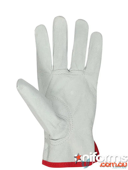 White leather rigger glove for workwear and uniforms from JB’s Vented Rigger Glove pack