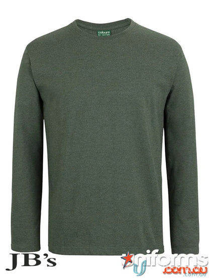 Dark green JB’S Wear Adult long-sleeved cuff tee with UPF protection