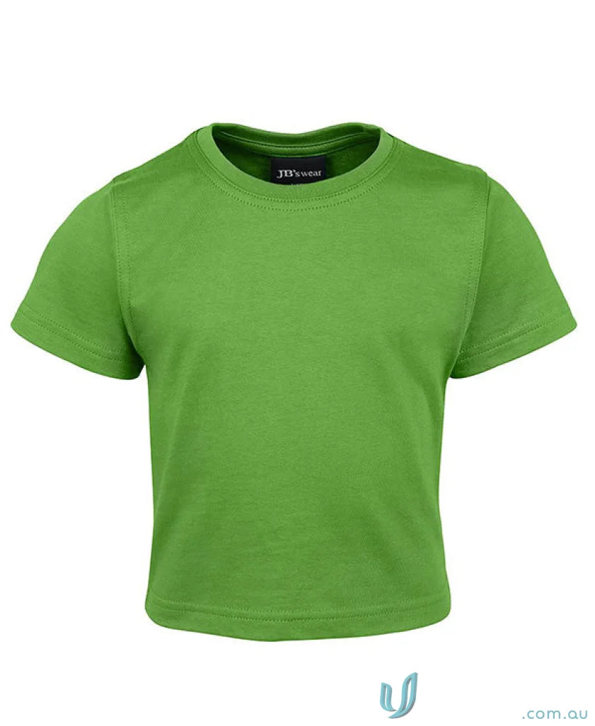 Green short-sleeved JBs Wear Infant Tee made with elastane crew neck and UPF protection