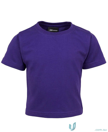 Purple wear infant tee with elastane crew neck and UPF protection from JBs Wear Infant Tee