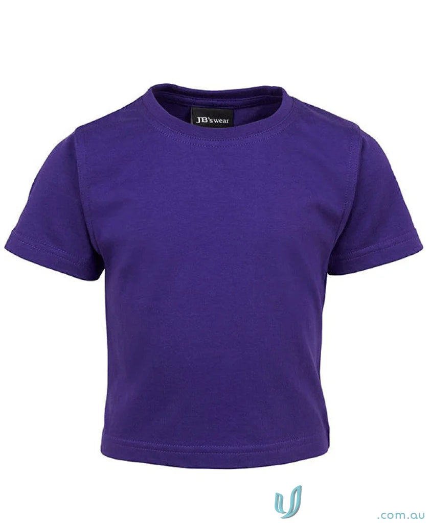 Purple wear infant tee with elastane crew neck and UPF protection from JBs Wear Infant Tee