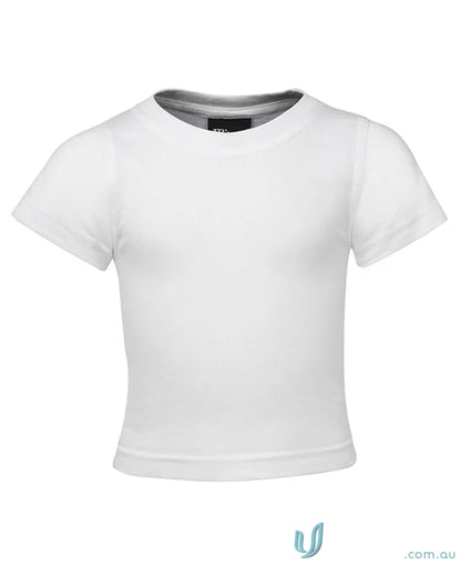 White JBs Wear Infant Tee with elastane crew neck and UPF protection for babies