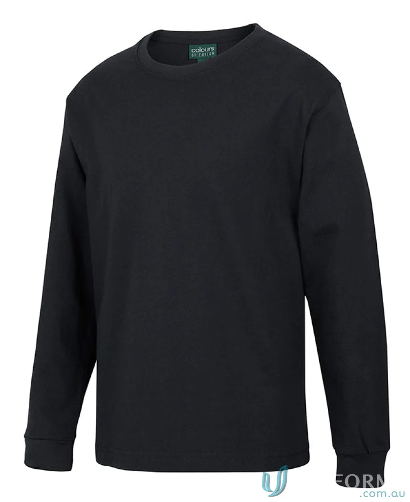 JBs Wear Kids black long-sleeved cuffed tee perfect for sun protection