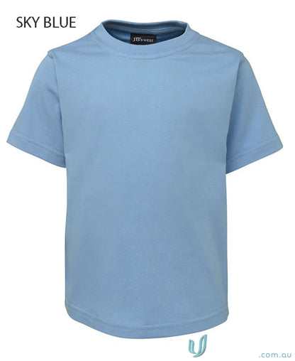 Sky blue short-sleeved kids tee from JB’s Wear Kids Tee with classic fit