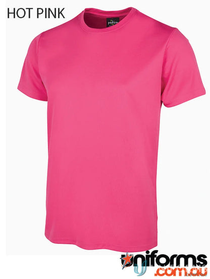 Hot pink JB’S Wear Podium Poly Tee with sun protection and podium cool™ tech