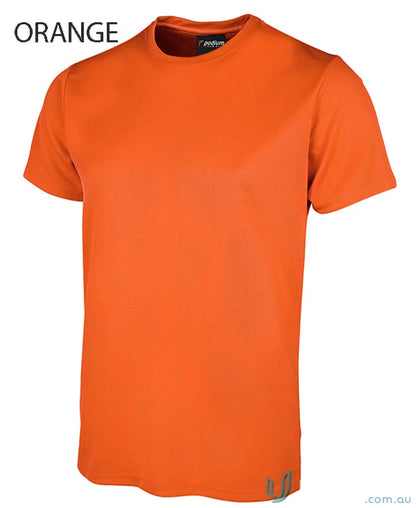 Orange short-sleeved JB’S Wear Podium Poly Tee with podium cool™ and sun protection