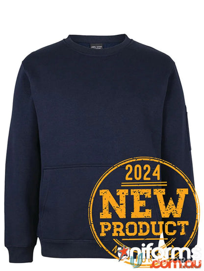 Navy blue crew neck sweatshirt from JBsPremium Trade for comfortable uniforms