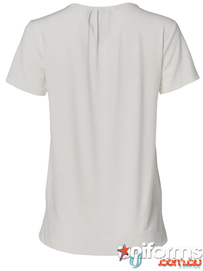 White short-sleeved blouse from Jenny Craig EMB perfect as workwear or uniforms