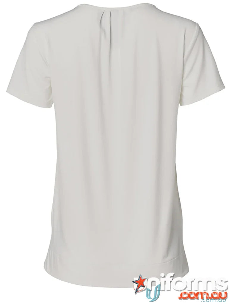 White short-sleeved blouse from Jenny Craig EMB perfect as workwear or uniforms