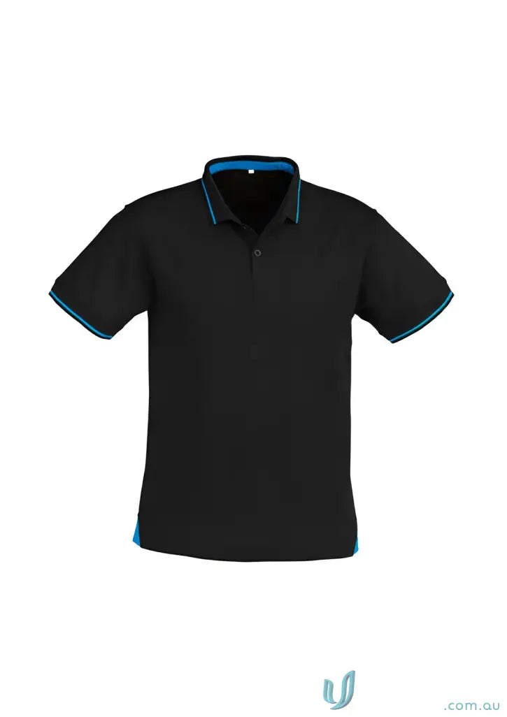 Black Jet Polo with blue trim from Biz Collection Men’s p226ms style